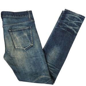 John Elliott The Cast 2 Japan Made Faded Button Fly 5 Pocket Skinny Jeans 32x33